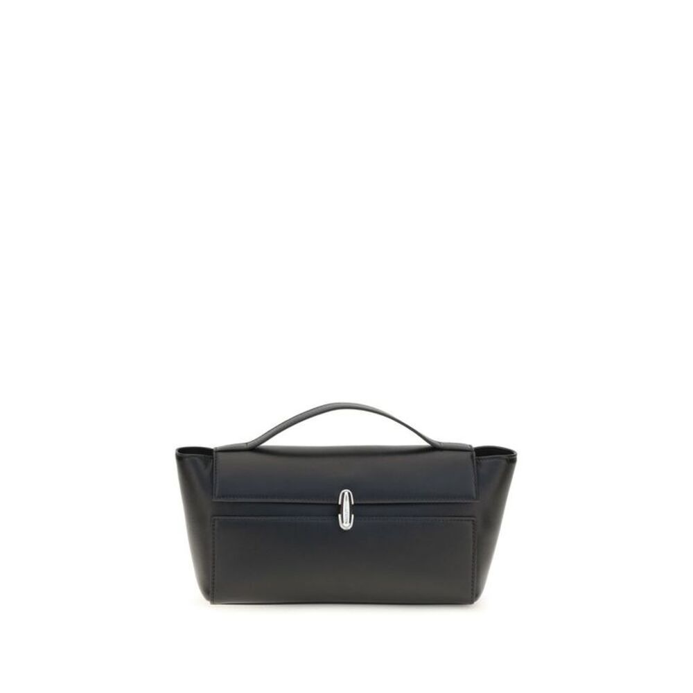 Savette Black Calf Leather Bos Taurus Clutch Women's Bag